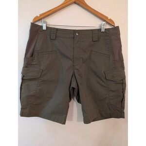 5.11 Tactical Mens Cargo Shorts Olive Green Ripstop Hiking Work Size 36